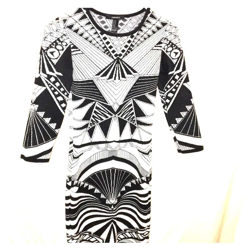 Black and white winter dress